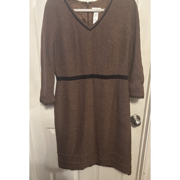 Liz Claiborne Dresses & Skirts - Vintage Liz Claiborne Size 14 Tweed Dress,‎ Brown/Black Office Church Chic